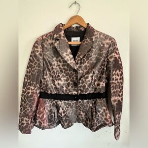 MOSCHINO Cheap and Chic Women's Leopard Print Jacket Size 14
